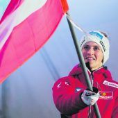 Pinkelnig geht als Fahnenträgerin voran