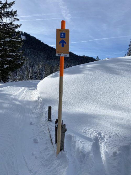Im Brandnertal gibt es zwei ausgeschilderte Skitourenrouten abseits der Skipiste und anschließender Abfahrt über die Piste. Max Sturm/ Roman Nöstler