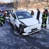 Autofahrer touchiert Baum und Zaun