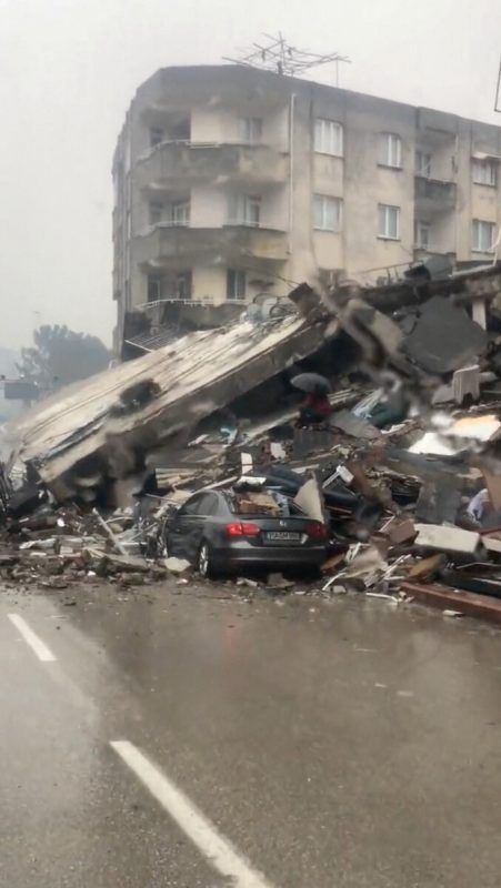 In der Stadt Hatay im Süden der Türkei wurden etliche Gebäude zerstört. RTS