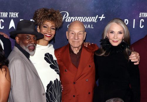 LeVar Burton, Michelle Hurd, Sir Patrick Stewart und Gates McFadden. afp
