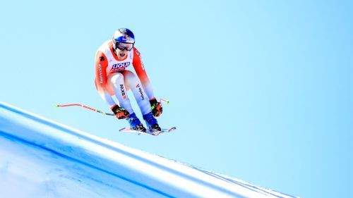 Marco Odermatt ist heute beim WM-Riesentorlauf der Herren in Courchevel der große Gejagte. Der Schweizer kann ohne Druck fahren, hat in der Abfahrt bereits Gold geholt. gepa