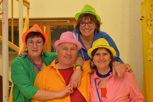 Martina, Walter, Marion und Alexandra besuchten den Zunftball in St. Gerold. HAB