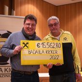 Badaila Kicker spenden 15.562 Euro an Krankenpflegeverein Nenzing