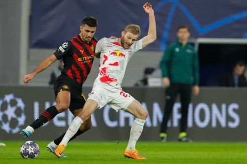 ÖFB-Teamspieler Konrad Laimer spielte bei Leipzig durch. Apa