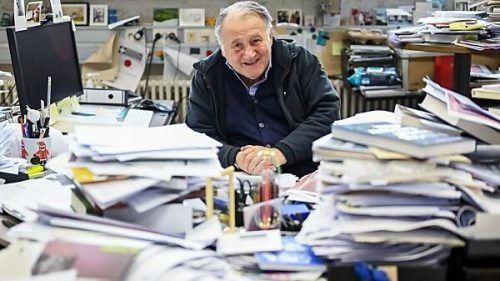 Peter Weibel baut in Wien eine bewohnbare Bibliothek für 120.000 Bücher. APA/dpa/Uli Deck