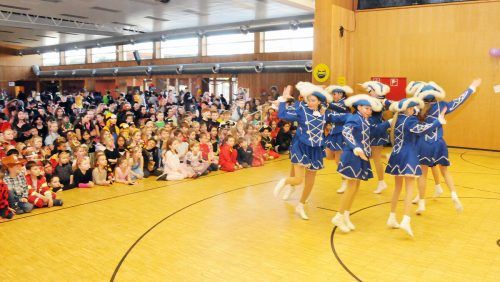 Volles Haus beim Auftritt der Höchster Teeniegarde zum Kinderfasching in der Rheinauhalle. AJK/3
