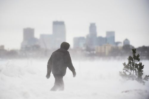 Wegen des Wintersturms galten in 29 Bundesstaaten Wetterwarnungen. AFP