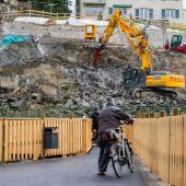 Um 15.10 Uhr wurde zum ersten Mal gesprengt