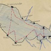 Abenteuerliche Radtour auf dem zugefrorenen See