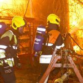 Stadel in Vollbrand