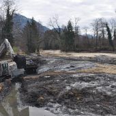 Der Montjola Weiher wird trockengelegt