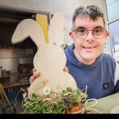 Frühlingshafte Dekorationen gibt es ab sofort im Sprungbrett Lädele