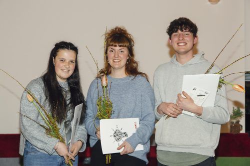 Kreative Lehrlinge Beim Landeslehrlingswettbewerb stellten die Floristinnen ihre Kreativität und ihr Fachwissen unter Beweis. Den ersten Platz sicherte sich Stephanie Friedrich (Blumen-Kopf, Frastanz) vor Vanessa Blodnig (Karg, Wolfurt) und Manuel Kocmar (Dada Blumen, Dornbirn). wkv/mathis