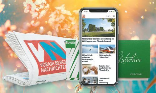 Weiterempfehlen wird belohnt: Werben Sie als VN-Abonnent einen neuen Leser der VN und Sie und der neue Leser erhalten bis zu 80 Euro.  vN