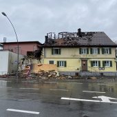Gasthaus Schendlingen in Bregenz wurde ein Raub der Flammen. »A8