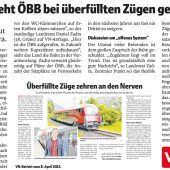 „Land sieht ÖBB bei überfüllten Zügen gefordert“