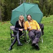 Heidi Klum bei den Bergrettern