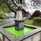 In der Früh waren viele Brunnen grün
