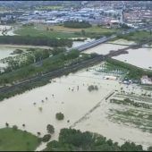 Unwetter und Flut stoppen Formel 1