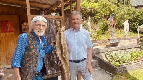 Beton-Art Künstler Reinhard Welte mit Bildhauer Werner Tiefenthaler.  Montiperle(2)