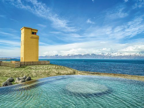 Das Geosea-Thermalbad hat eine tolle Aussicht auf das Meer. Beate Rhomberg