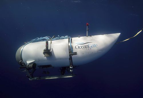 Das Tauchboot mit fünf Menschen an Bord wird seit Sonntagvormittag (Ortszeit) vermisst.  AP