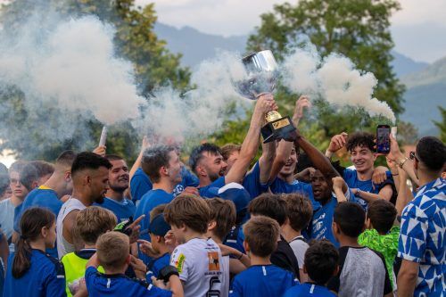 Der Landesliga-Pokal der Saison 2022/23 geht an den Sparkasse FC BW Feldkirch. Sonderegger/BWF