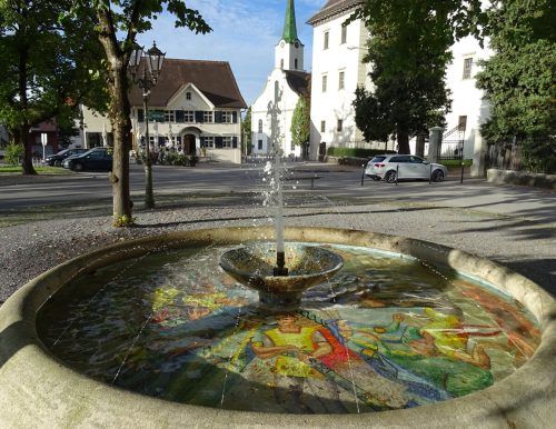 Der Nibelungenbrunnen ist Hohenems‘ bekanntester Brunnen. VN
