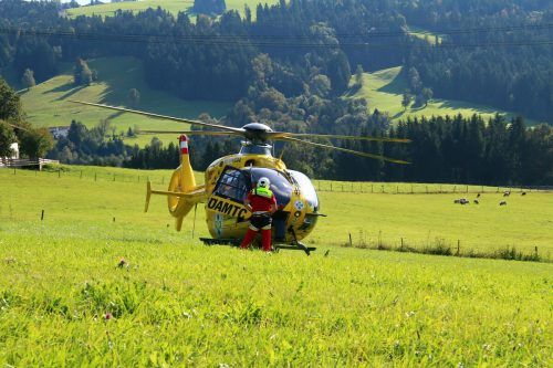 Die 24-Jährige musste ins LKH Feldkirch geflogen werden. VOL/Archiv