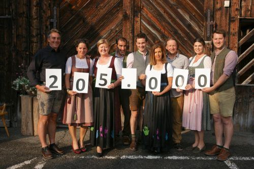Die Familien Tschohl, Amann und Wachter-Salzgeber sammelten 205.000 Euro Spendengelder. golmer cross golf Charity (2)