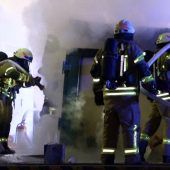Containerbrand nach Abschiedsfeier