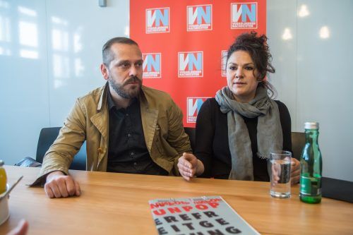 Die Leiter des Ensemble Unpop, Stephan Kasimir und Caro Stark.  VN/Steurer