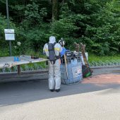 Natronlauge ausgelaufen: Waldbad Enz kurz gesperrt