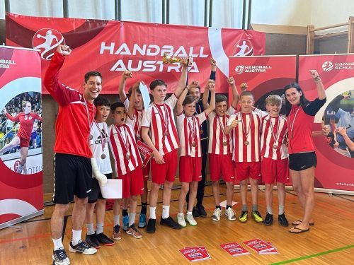 Die SMS Rankweil West gewann Bronze im Junior Handball Schulcup in Radstadt.