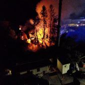 Schrebergarten in Flammen
