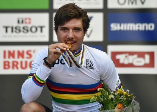 Marc Hirschi feierte 2018 mit dem U23-WM-Titel seinen größten Triumph in Österreich. Apa (3)