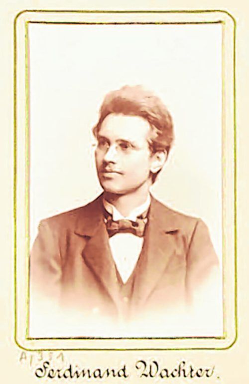 Portät des Studenten Ferdinand Wachter um 1897.