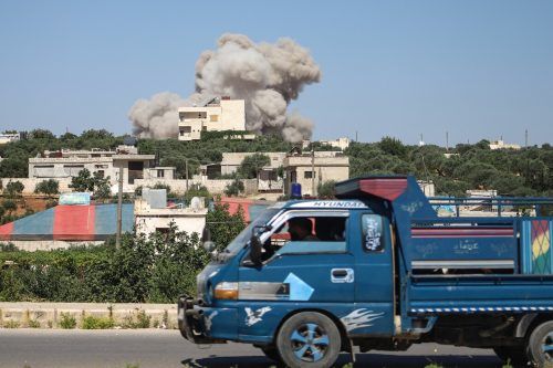 Russischer Luftangriff brachte Tod und Vernichtung in Syrien. AFP