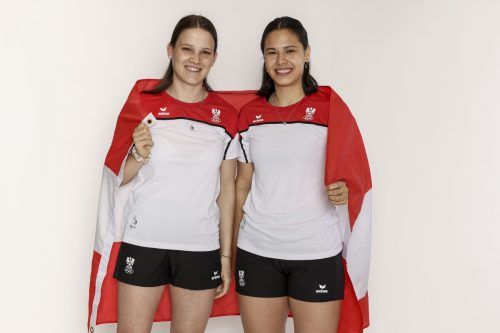 Serena Au Yeong (r.) spielt im Doppel mit Katharina Hochmeir. GEPA