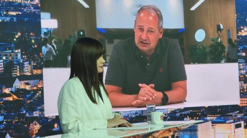 SPÖ-Delegationsleiter Andreas Schieder bei Vorarlberg LIVE im Gespräch mit VN-Redakteurin Magdalena Raos. vol.at/Thomas Flax