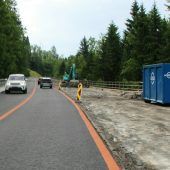 Spurwechsel auf der L 200 zwischen Müselbach und Egg