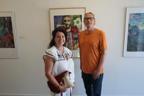 Till Köhnlein, der Sohn von Künstler Horst Köhnlein, und Alexandra.