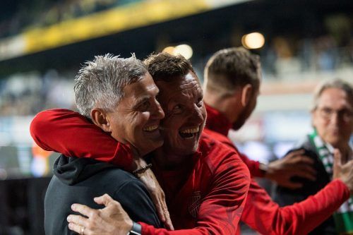 Trainergespann: Chef Markus Mader (l.) und sein Co Martin Schneider. gepa