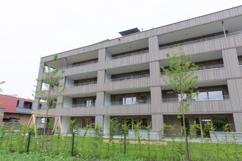 17 Wohnungen sind in der Lustenauer Blumenaustraße entstanden. Rhomberg Bau