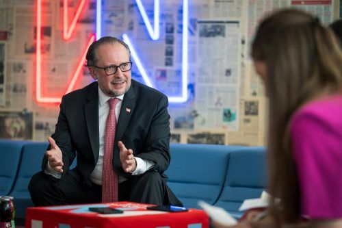 Außenminister Alexander Schallenberg war im Zuge der Bregenzer Festspiele auf Vorarlberg-Besuch. VN/Rhomberg