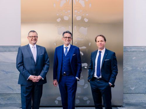 BTV-Vorstand: (v. l. n. r.) Mario Pabst, Vorstandsvorsitzender Gerhard Burtscher und Markus Perschl. FA/SCHROTT