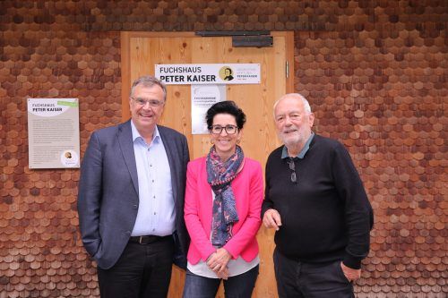 Das Fuchshaus trägt nun den Namen Peter Kaiser. Wildpark Feldkirch