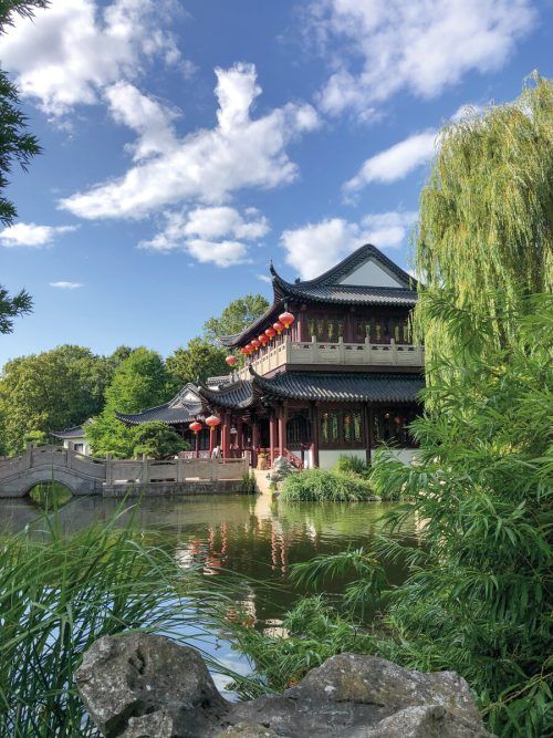 Das in China gefertigte und von chinesischen Handwerkern in Mannheim aufgebaute Teehaus gilt als das größte seiner Art in Europa.