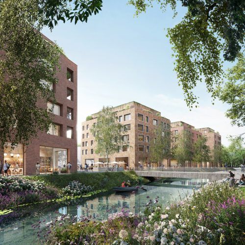 Das neue Quartier im Dichterviertel überzeugt mit der Durchmischung von Gewerbe und Wohnen und natürlich der architektonischen Gestaltung. FA